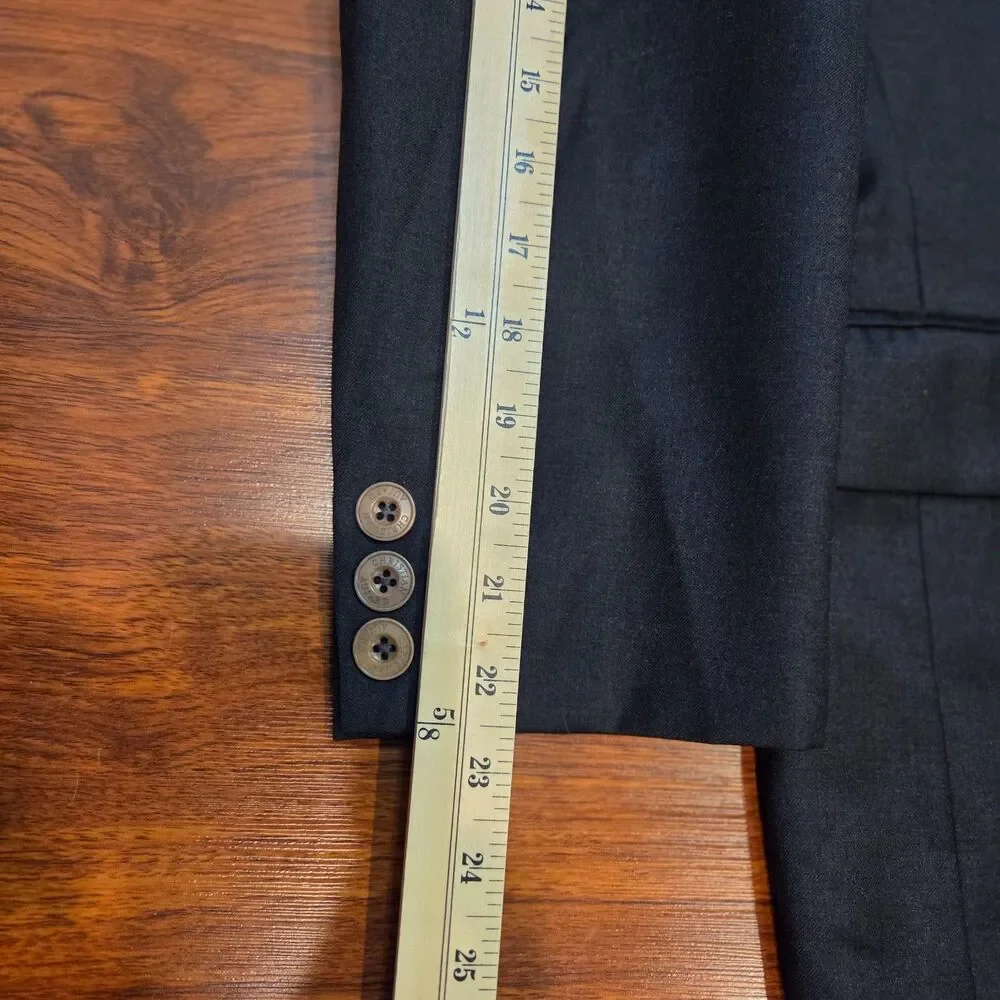Christian Aujard Super 130s Wool Blazer Men’s 42 Short (approx) 3 Button Luxury